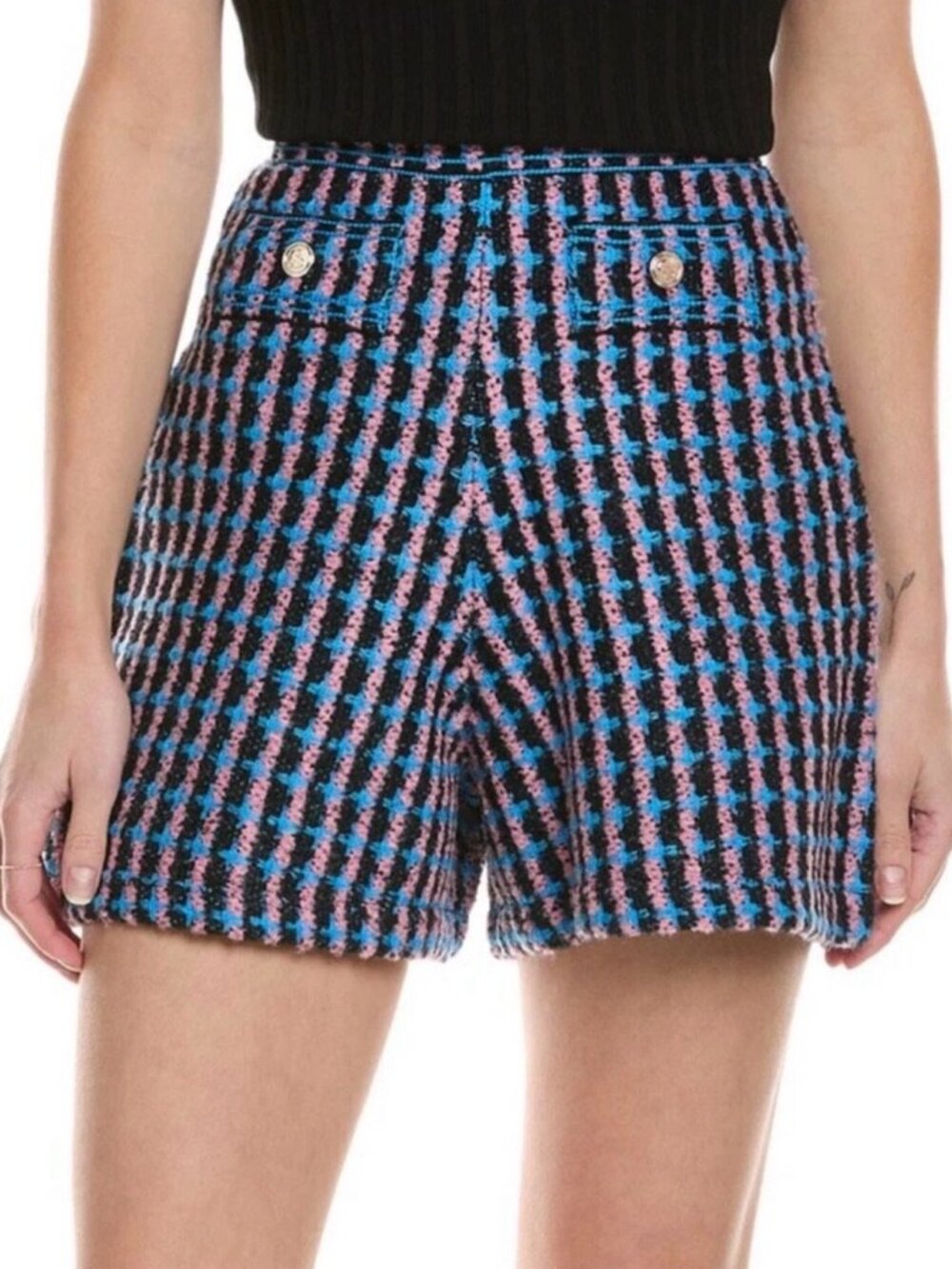 NWT Sandro Gilo High Waist Tweed Shorts Sz 36